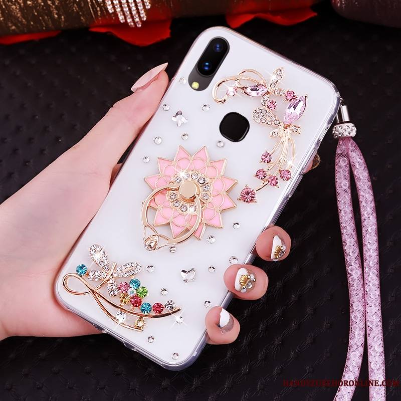 Huawei P20 Lite Strass Étui Jeunesse Fluide Doux Coque De Téléphone Violet Protection