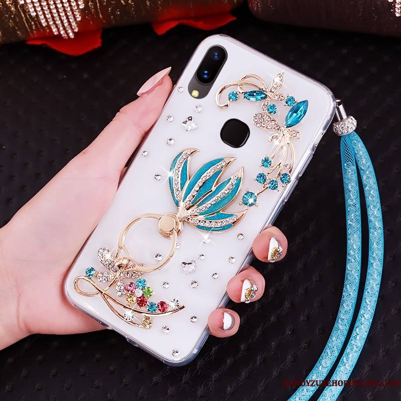 Huawei P20 Lite Strass Étui Jeunesse Fluide Doux Coque De Téléphone Violet Protection