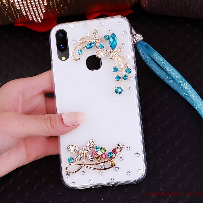 Huawei P20 Lite Strass Étui Jeunesse Fluide Doux Coque De Téléphone Violet Protection