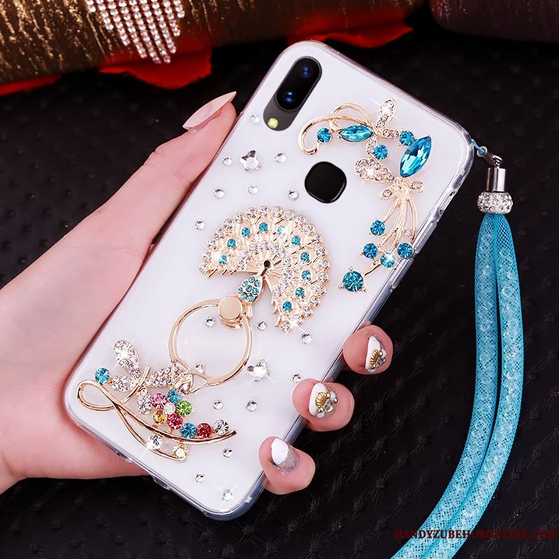 Huawei P20 Lite Strass Étui Jeunesse Fluide Doux Coque De Téléphone Violet Protection