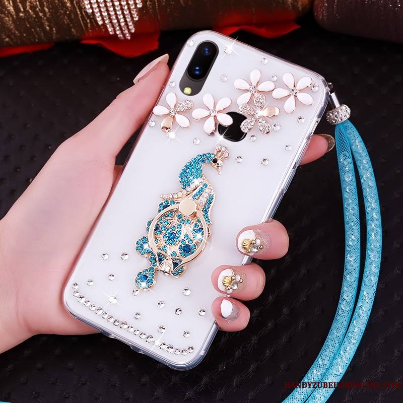 Huawei P20 Lite Strass Étui Jeunesse Fluide Doux Coque De Téléphone Violet Protection