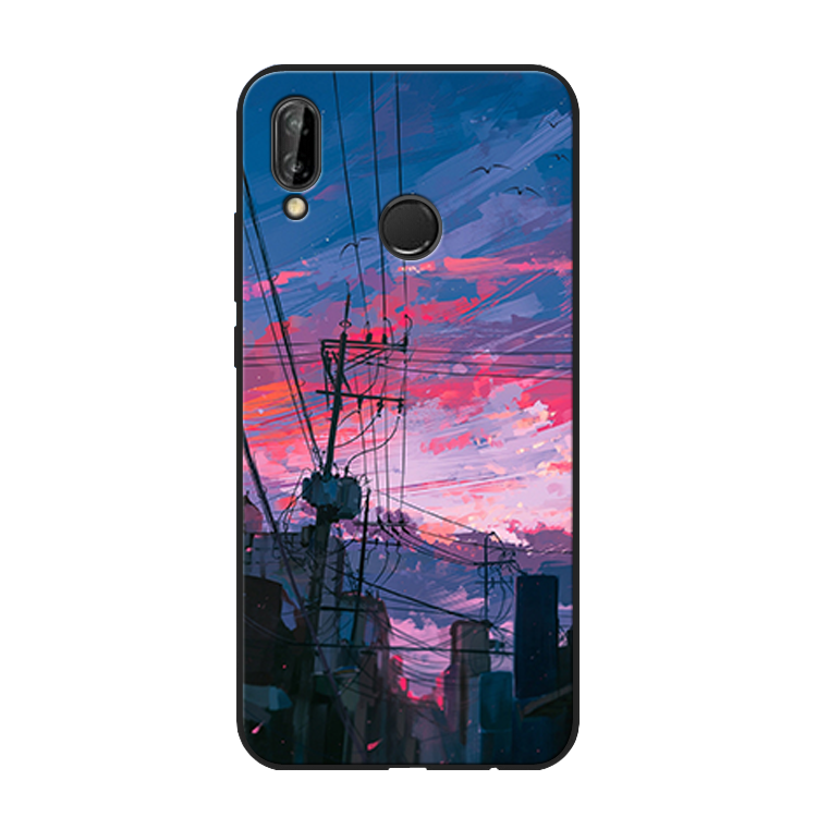 Huawei P20 Lite Étui Fluide Doux Téléphone Portable Silicone Coque Multicolore Tout Compris