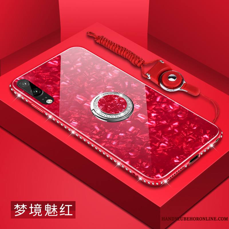 Huawei P20 Net Rouge Difficile Verre Jeunesse Marque De Tendance Nouveau Coque De Téléphone