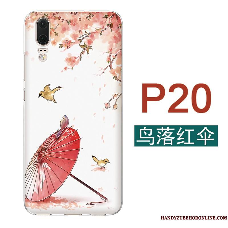 Huawei P20 Peinte À La Main Coque Légère Créatif De Téléphone Étui Fluide Doux