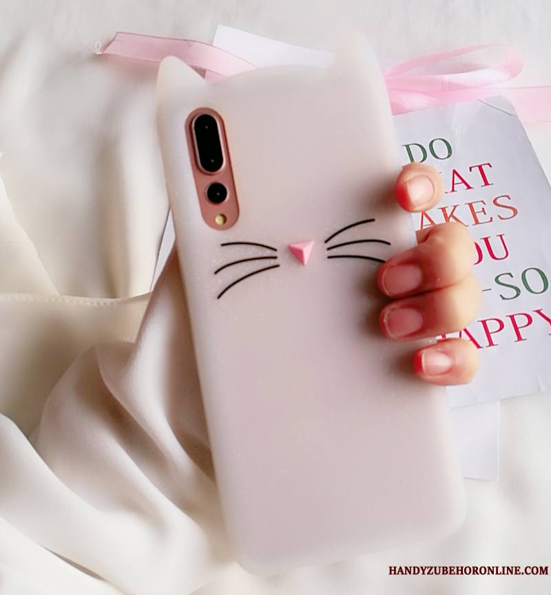 Huawei P20 Pro Charmant Coque De Téléphone Noir Dessin Animé Protection Étui Fluide Doux