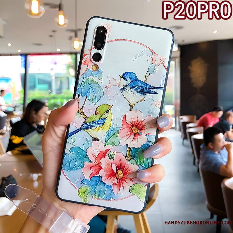 Huawei P20 Pro Coque Anneau Silicone Personnalité Tout Compris Fluide Doux Téléphone Portable Protection