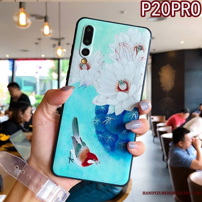 Huawei P20 Pro Coque Anneau Silicone Personnalité Tout Compris Fluide Doux Téléphone Portable Protection