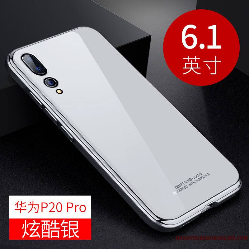 Huawei P20 Pro Coque Border Étui Marque De Tendance Couvercle Arrière Métal Personnalité Créatif