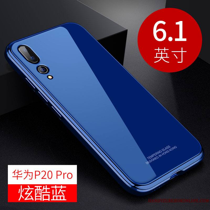 Huawei P20 Pro Coque Border Étui Marque De Tendance Couvercle Arrière Métal Personnalité Créatif