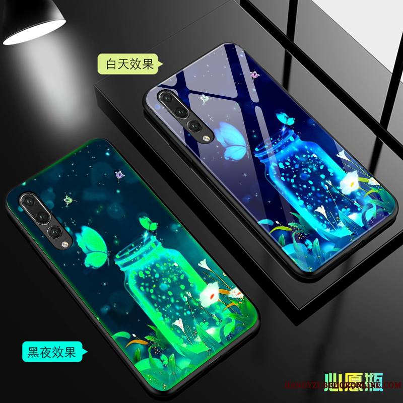 Huawei P20 Pro Coque De Téléphone Silicone Tout Compris Marque De Tendance Personnalité Créatif Bleu