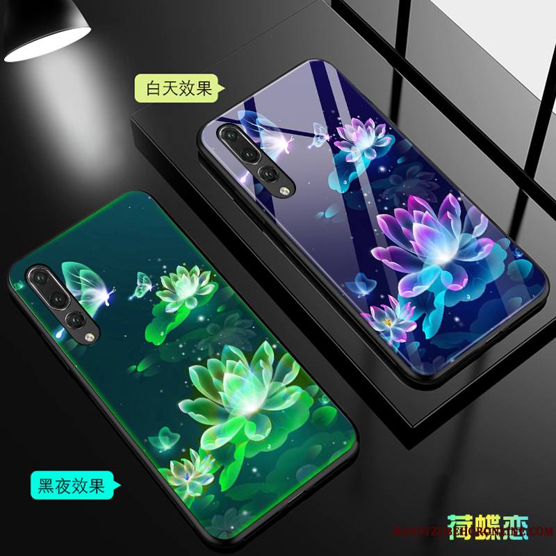 Huawei P20 Pro Coque De Téléphone Silicone Tout Compris Marque De Tendance Personnalité Créatif Bleu