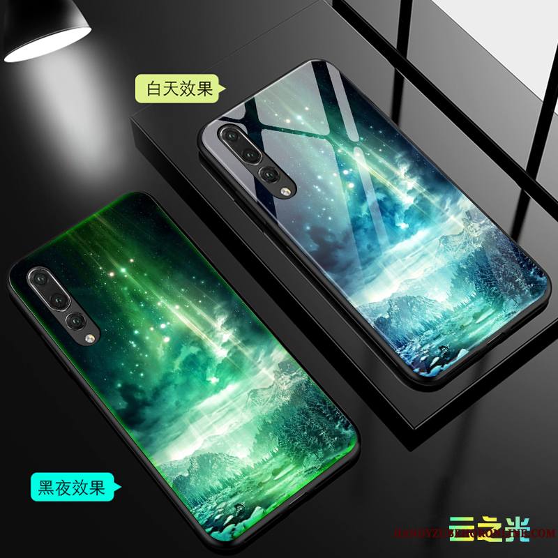 Huawei P20 Pro Coque De Téléphone Silicone Tout Compris Marque De Tendance Personnalité Créatif Bleu