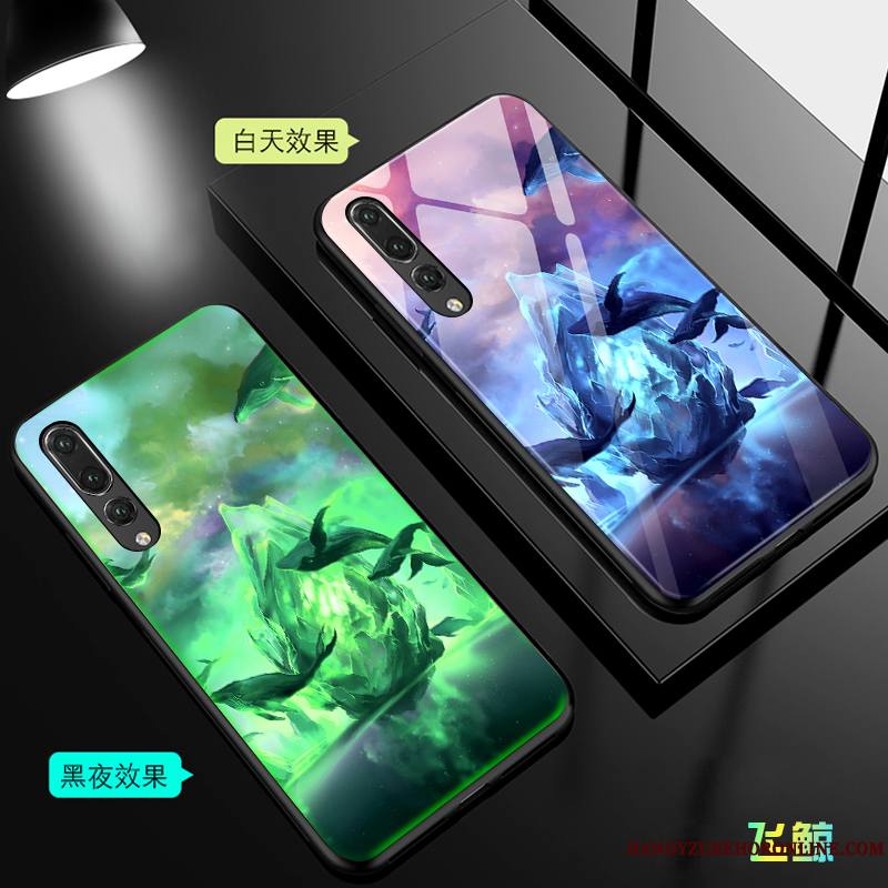 Huawei P20 Pro Coque De Téléphone Silicone Tout Compris Marque De Tendance Personnalité Créatif Bleu