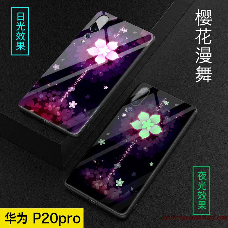 Huawei P20 Pro Coque Silicone Personnalité Petit Lumineuses Net Rouge Tout Compris Miroir