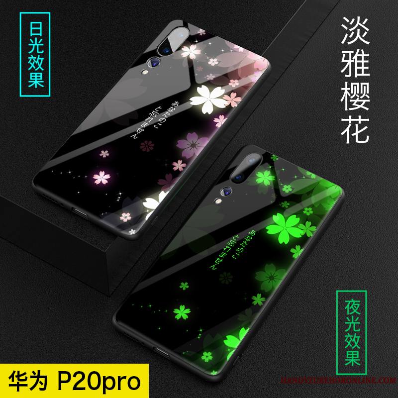 Huawei P20 Pro Coque Silicone Personnalité Petit Lumineuses Net Rouge Tout Compris Miroir
