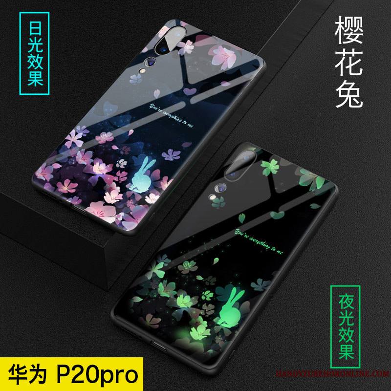 Huawei P20 Pro Coque Silicone Personnalité Petit Lumineuses Net Rouge Tout Compris Miroir