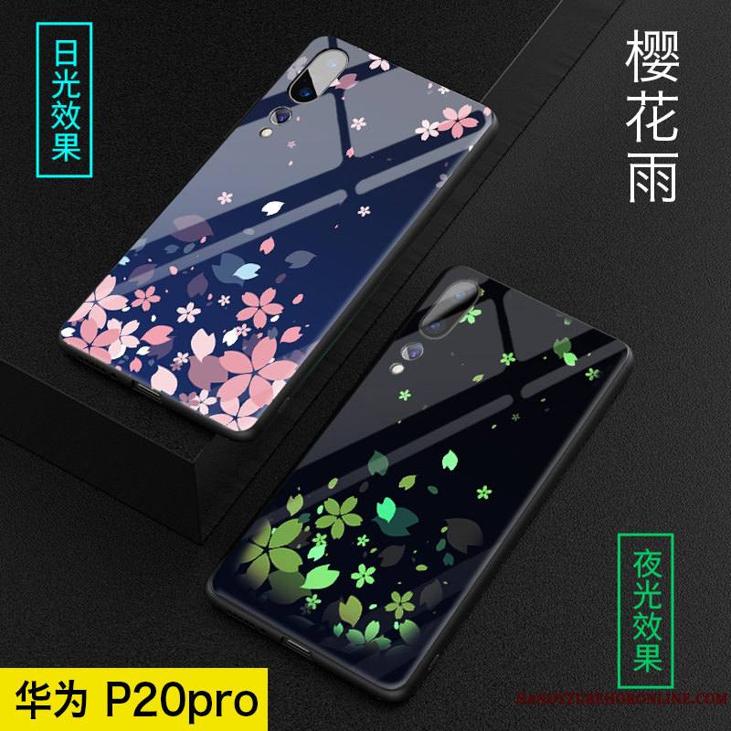 Huawei P20 Pro Coque Silicone Personnalité Petit Lumineuses Net Rouge Tout Compris Miroir