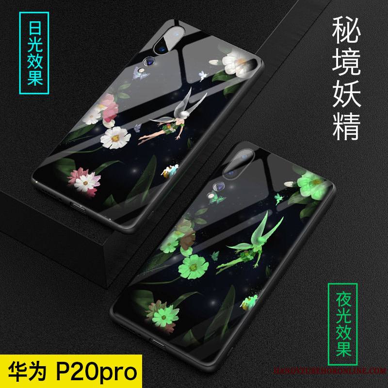 Huawei P20 Pro Coque Silicone Personnalité Petit Lumineuses Net Rouge Tout Compris Miroir