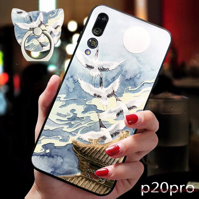 Huawei P20 Pro Coque Style Chinois Personnalité Étui Silicone Protection Dragon Créatif