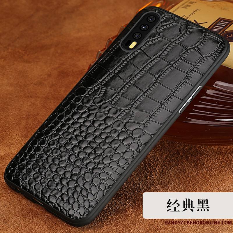 Huawei P20 Pro Cuir Coque De Téléphone Créatif Cuir Véritable Luxe Business Personnalité