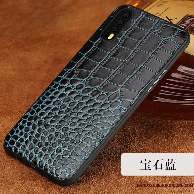 Huawei P20 Pro Cuir Coque De Téléphone Créatif Cuir Véritable Luxe Business Personnalité