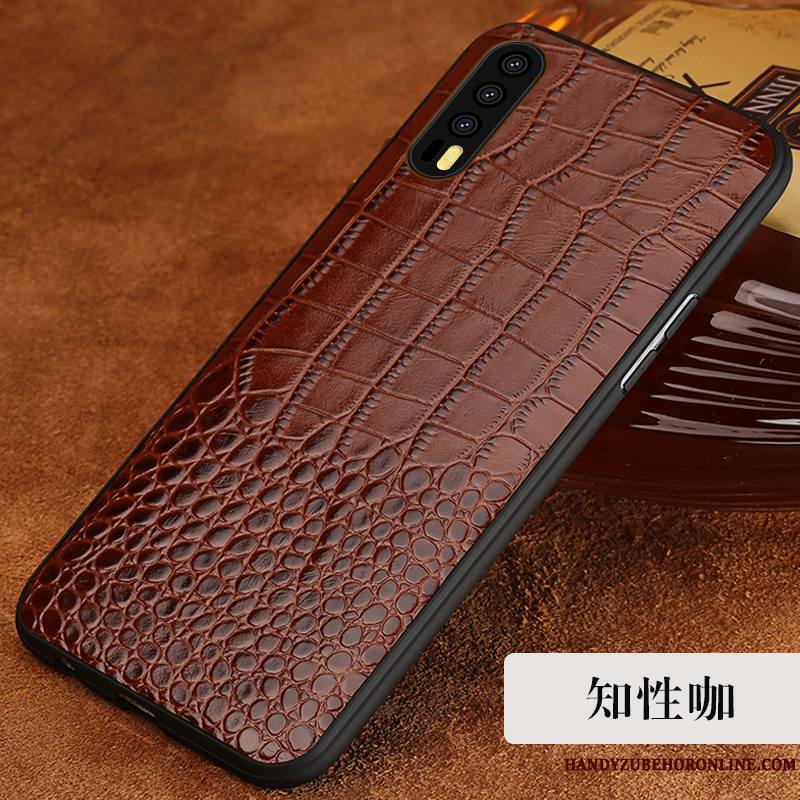 Huawei P20 Pro Cuir Coque De Téléphone Créatif Cuir Véritable Luxe Business Personnalité