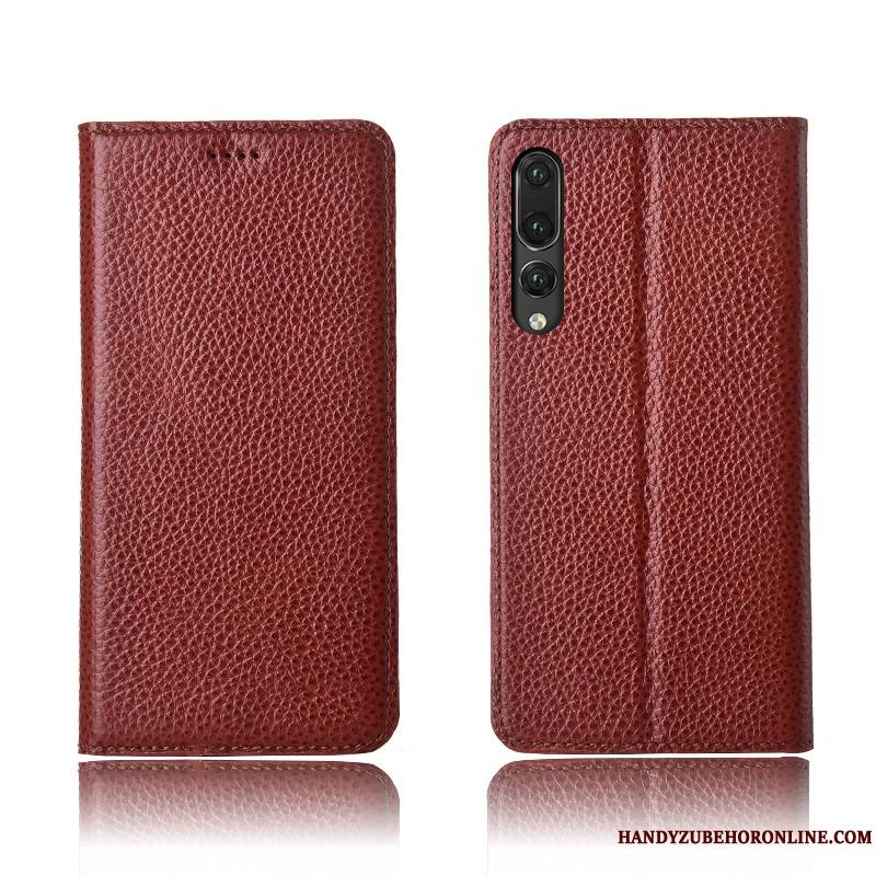 Huawei P20 Pro Incassable Coque De Téléphone Étui En Cuir Rouge Téléphone Portable Silicone Fluide Doux