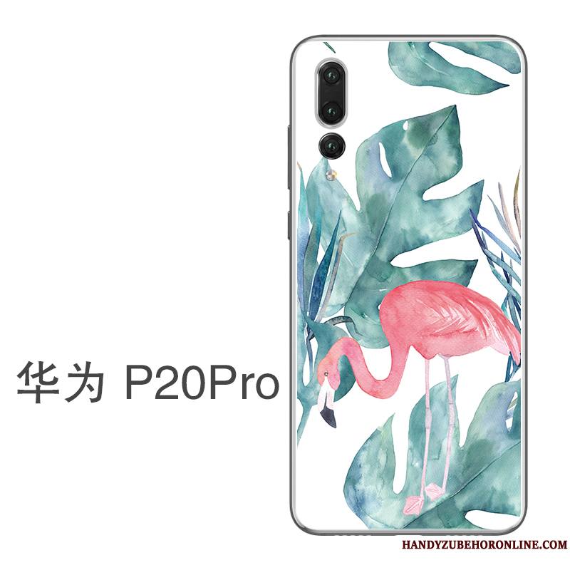 Huawei P20 Pro Net Rouge Vert Coque De Téléphone Très Mince Protection Étui