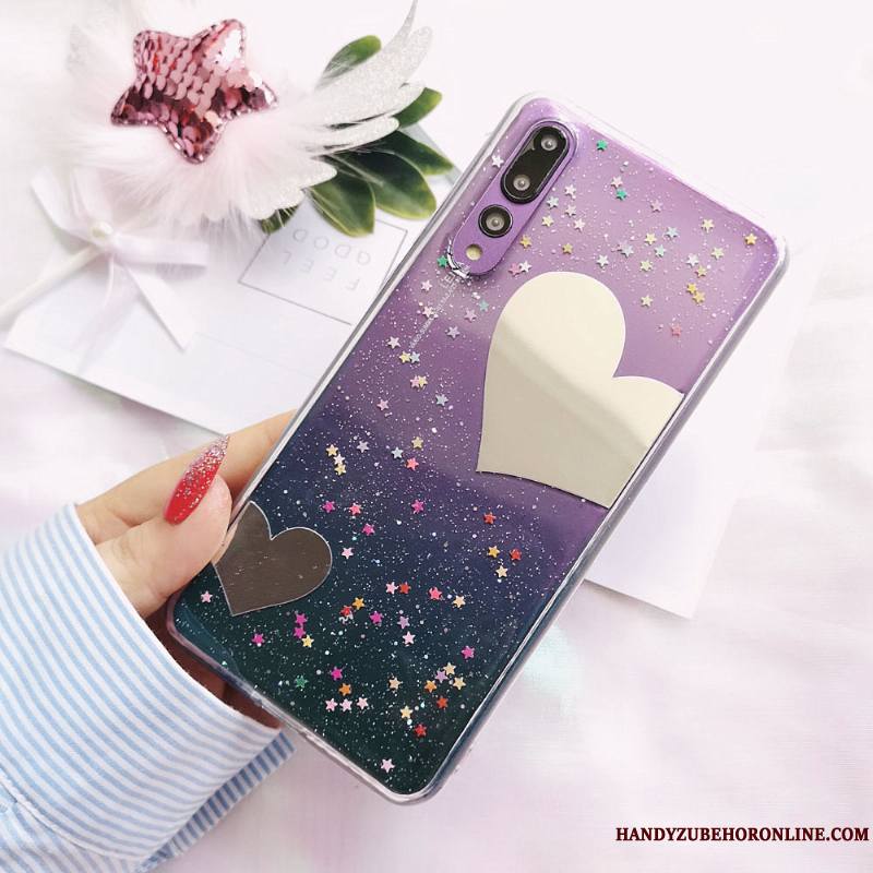 Huawei P20 Pro Personnalité Violet Coque De Téléphone Silicone Marque De Tendance Fluide Doux Créatif