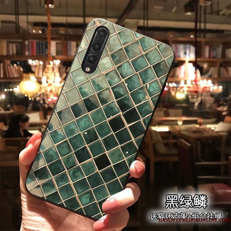 Huawei P20 Pro Tendance Vintage Coque De Téléphone Vert Tout Compris Art Personnalité