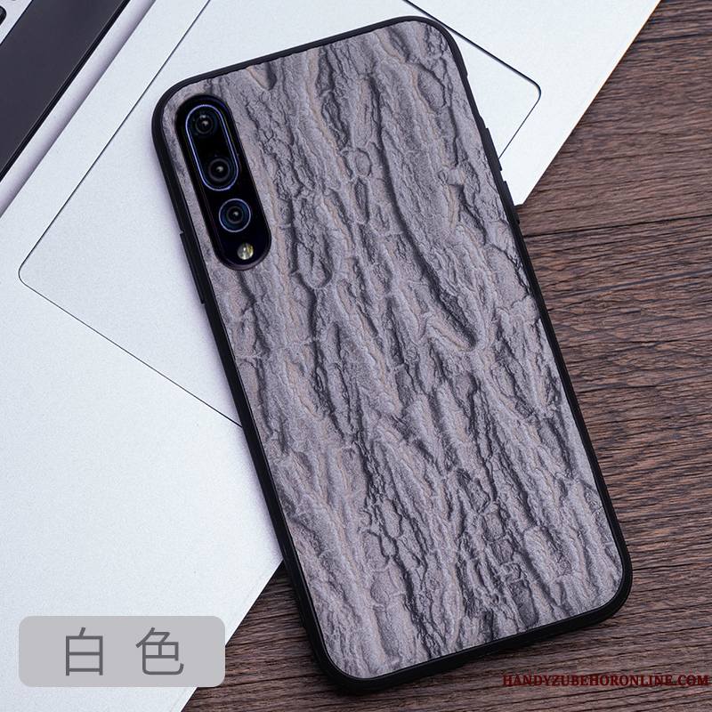 Huawei P20 Pro Tout Compris Coque De Téléphone Marque De Tendance Étui Personnalisé Arbres Cuir Véritable