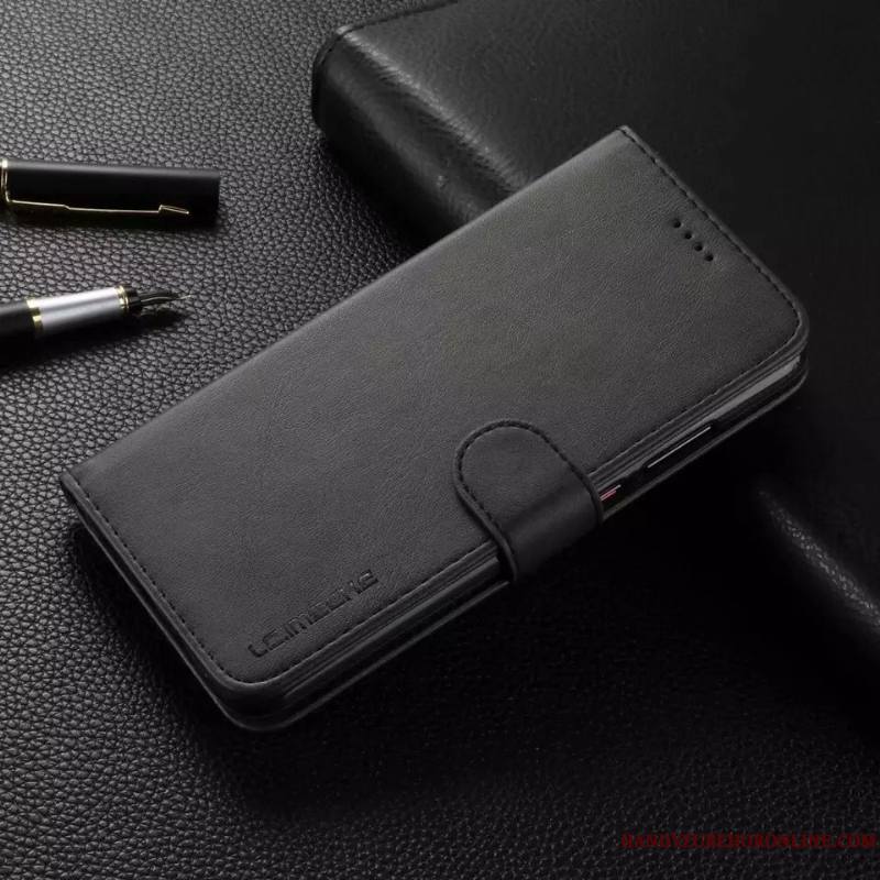 Huawei P20 Pro Étui En Cuir Gris Incassable Cuir Véritable Protection Coque De Téléphone Housse