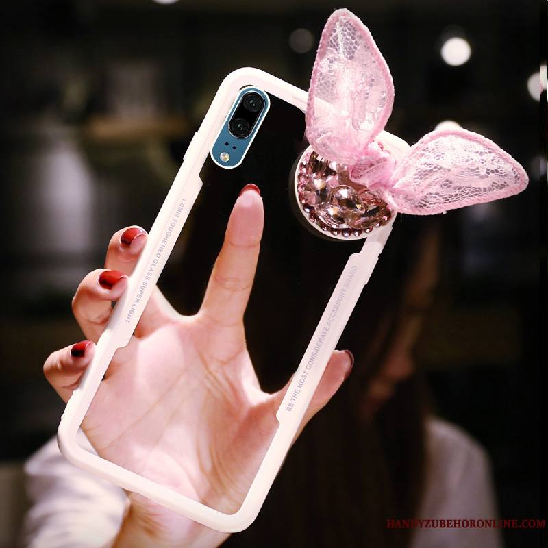 Huawei P20 Strass Tendance Blanc Étui Coque De Téléphone