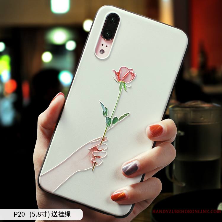 Huawei P20 Tout Compris Petit Étui Art Délavé En Daim Coque De Téléphone