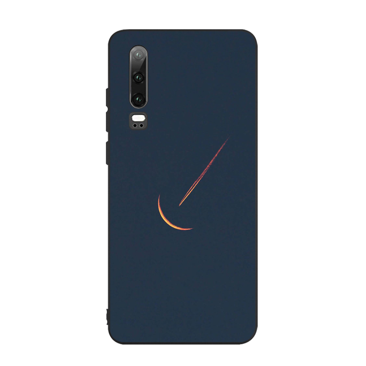 Huawei P30 Coque Ciel Étoilé Bleu Silicone Incassable Tout Compris Fluide Doux Noir