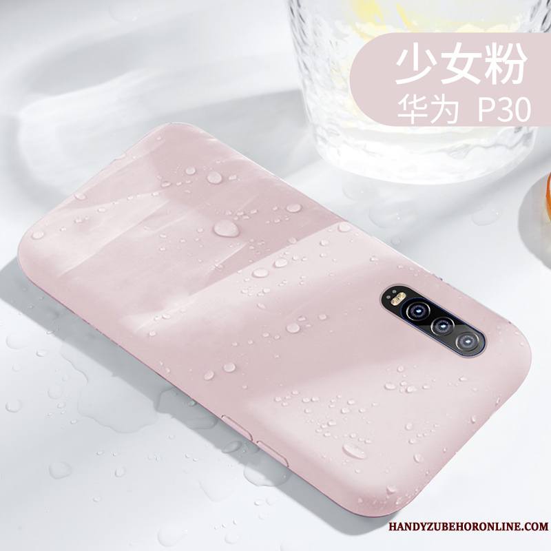 Huawei P30 Coque De Téléphone Incassable Protection Silicone Simple Tout Compris Très Mince