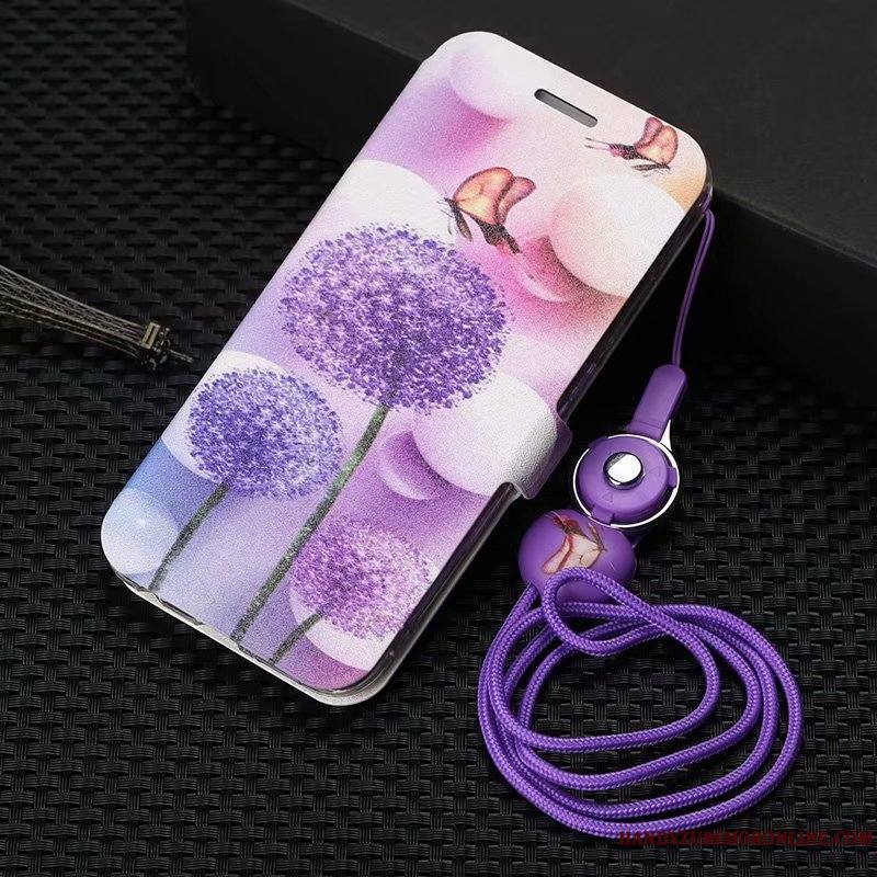 Huawei P30 Coque De Téléphone Net Rouge Ornements Suspendus Housse Violet Personnalité Dessin Animé