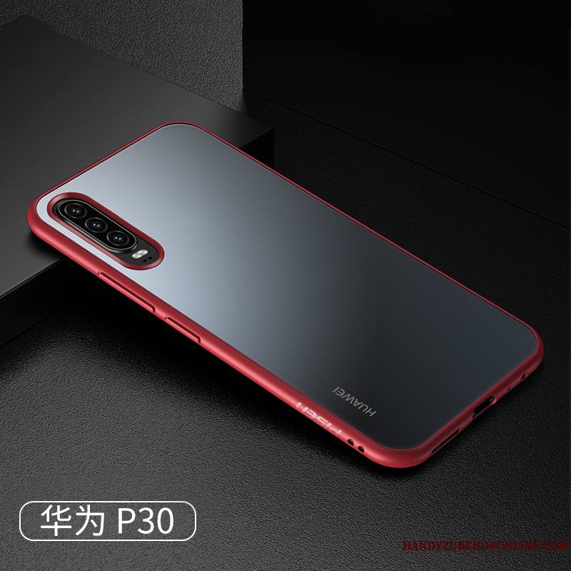 Huawei P30 Coque Incassable Modèle Fleurie Simple Délavé En Daim Très Mince Tout Compris Silicone