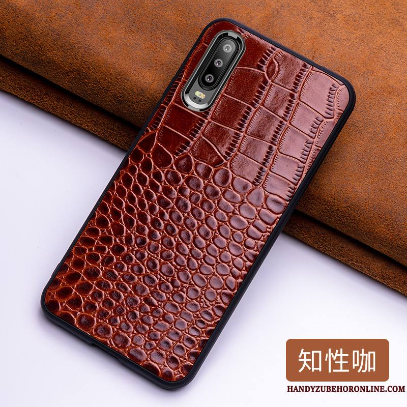 Huawei P30 Coque Luxe Qualité Bleu Business Étui Tout Compris Incassable