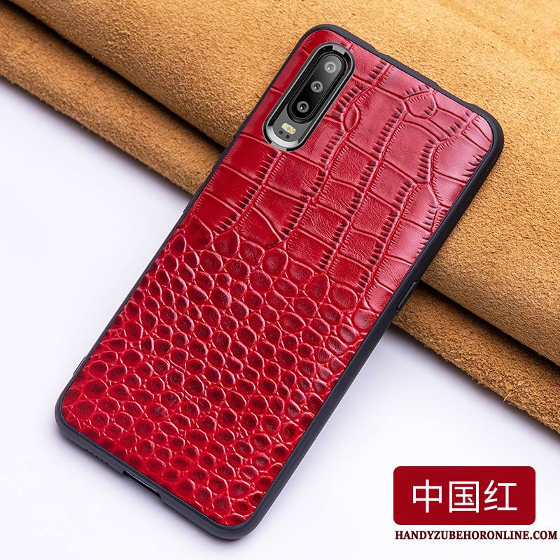 Huawei P30 Coque Luxe Qualité Bleu Business Étui Tout Compris Incassable