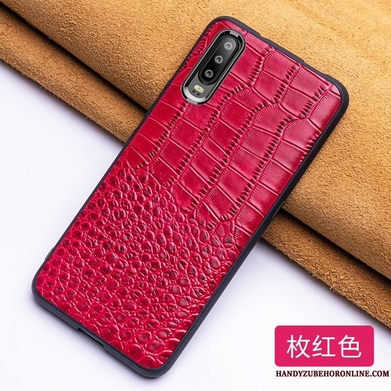 Huawei P30 Coque Luxe Qualité Bleu Business Étui Tout Compris Incassable