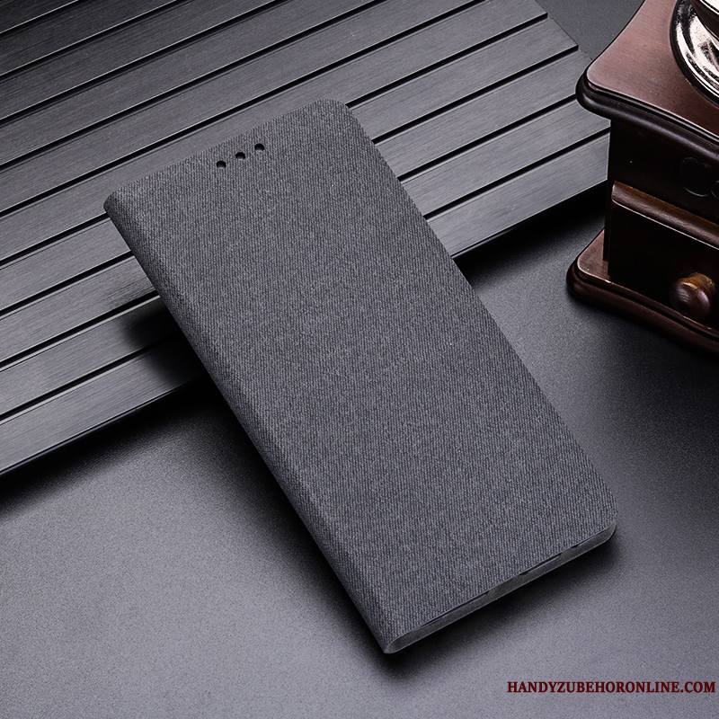 Huawei P30 Coque Protection Carte Incassable Gris Étui Clamshell Étui En Cuir