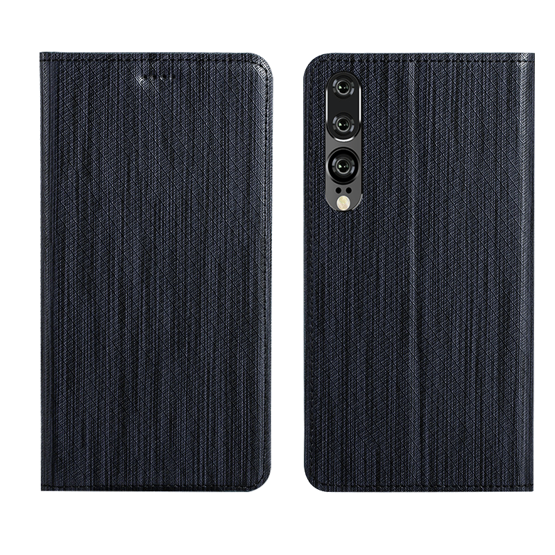 Huawei P30 Coque Silicone Fluide Doux Étui Protection Étui En Cuir Plaid Incassable