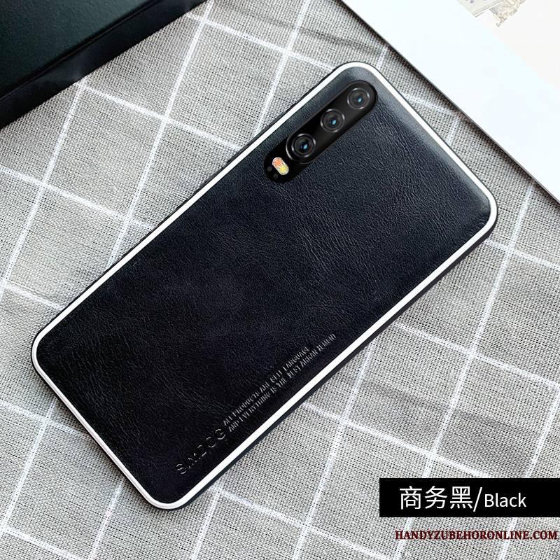 Huawei P30 Coque Simple Qualité Nouveau Cuir Respirant Incassable Très Mince