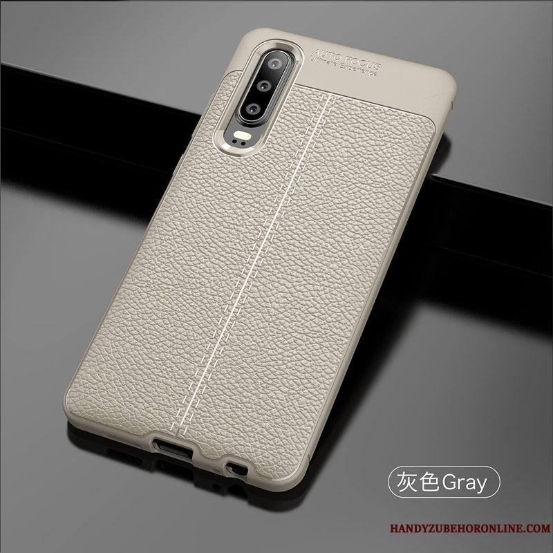 Huawei P30 Coque Tendance Simple Nouveau Business Litchi Protection Cuir