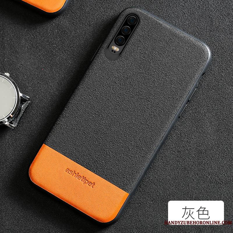 Huawei P30 Coque Étui En Cuir Créatif Très Mince Personnalité Luxe Qualité Daim Fourrure