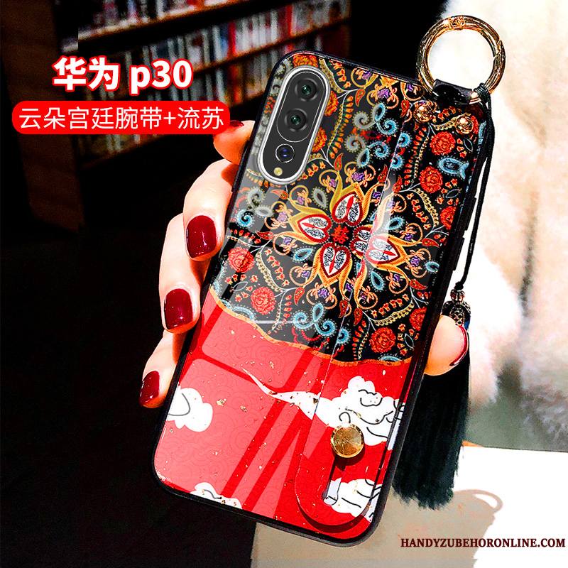 Huawei P30 Créatif Grue Rouge Nouveau Tendance Coque De Téléphone Personnalité