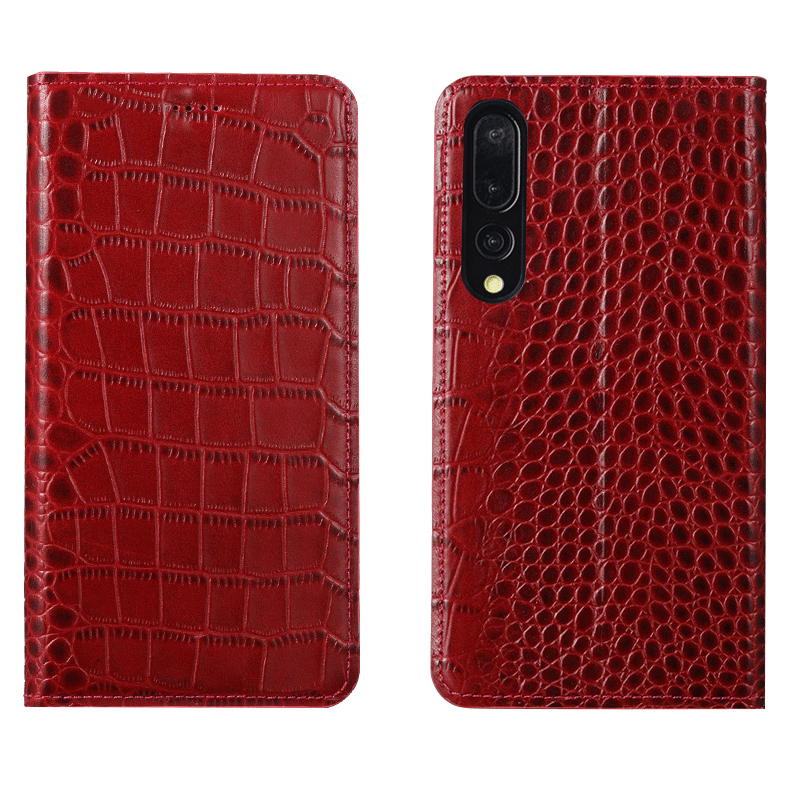 Huawei P30 Cuir Véritable Coque Téléphone Portable Modèle Fleurie Clamshell Fluide Doux Protection