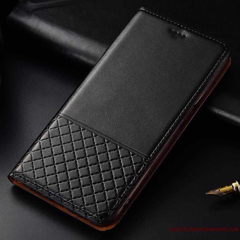 Huawei P30 Fluide Doux Coque Protection Clamshell De Téléphone Étui En Cuir Cuir Véritable