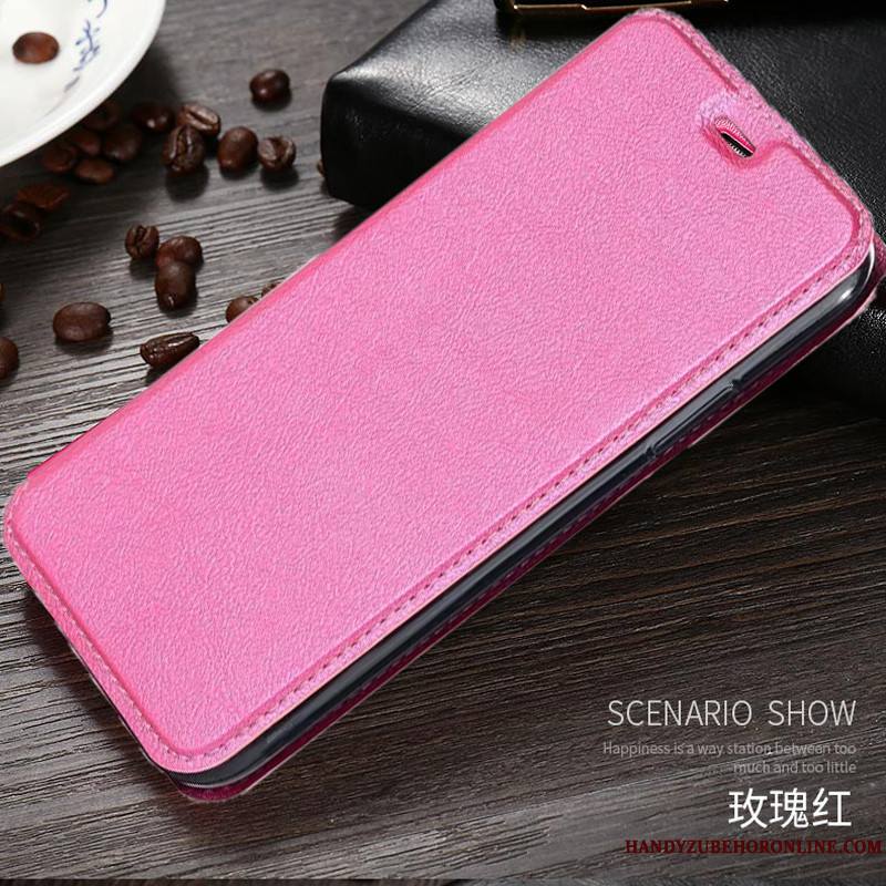 Huawei P30 Housse Coque De Téléphone Étui En Cuir Rose Téléphone Portable Tout Compris Incassable